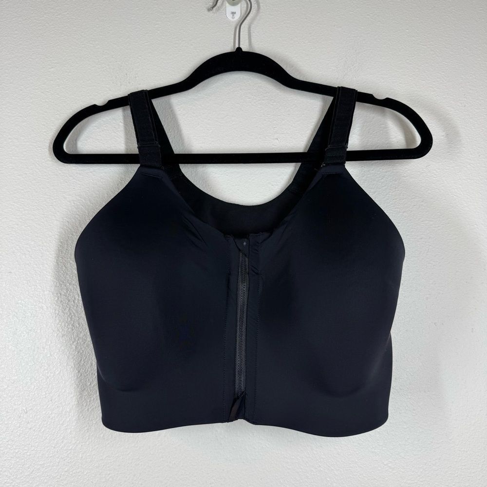 TORRID Active WireFree Hi Impact Zip Front Sports Bra 40D Black 19042098